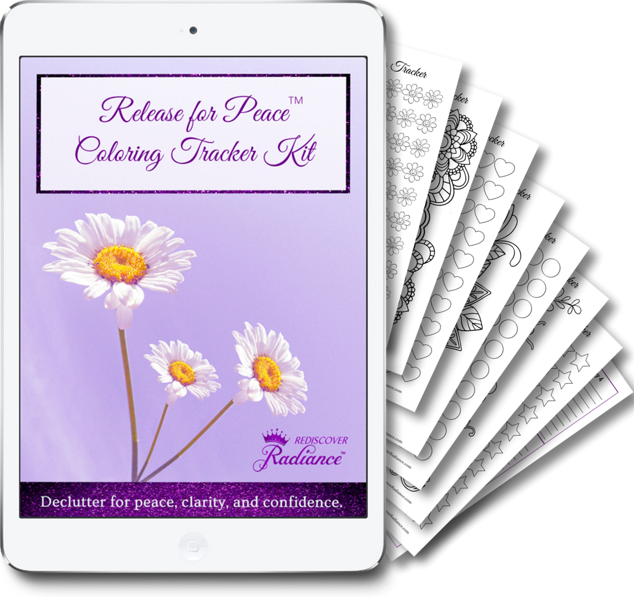 release for peace decluttering tracker coloring pages
