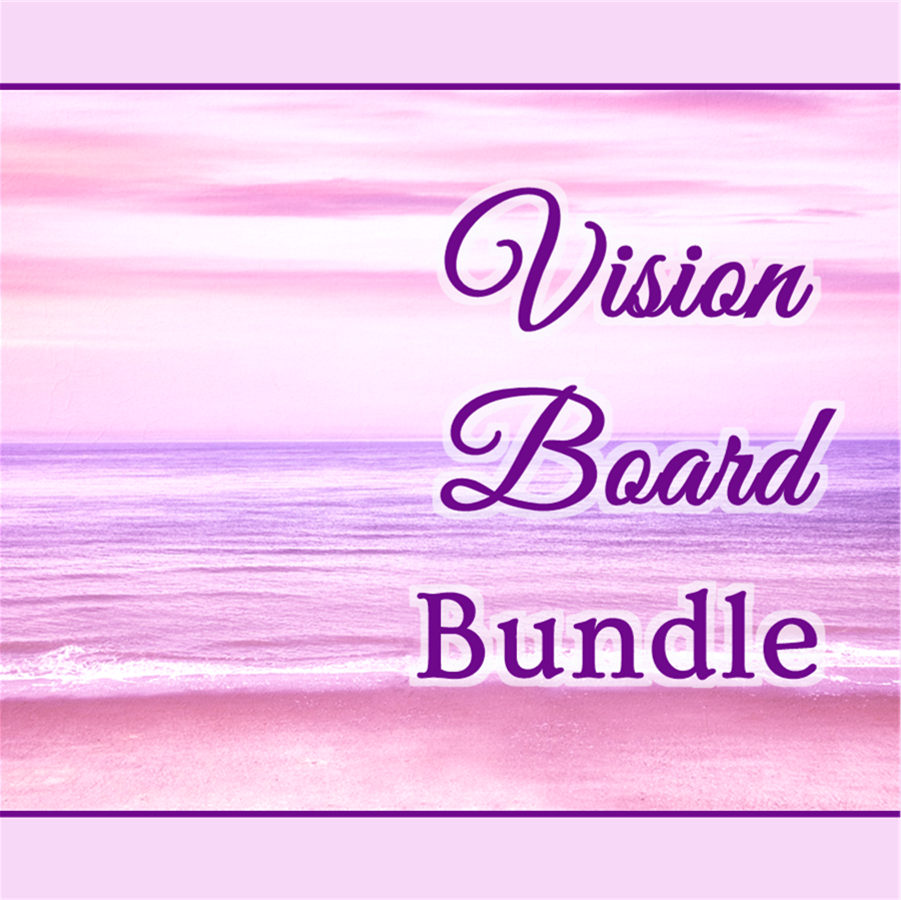 course image for Vision Board Bundle against pink and purple beach scene